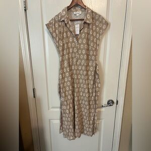 Lucky Brand Light Brown Floral Dress